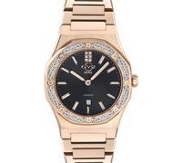 GV2 Women's Palmanova Black Dial rose gold Swiss Quartz Watch GV2 Rose One Size