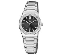 GV2 Women's Palmanova Swiss Quartz Diamonds steel case black dial in Silver GV2 Silver One Size