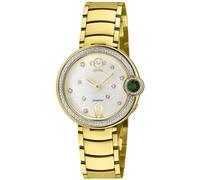 GV2 Women's Perugia Diamond Watch, IPYG Case, Silver/White Dial Watch in Gold