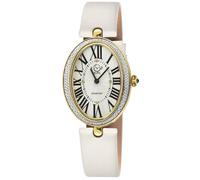 GV2 Women's Piazza Navona White Dial Almond Handmade Italian Leather Silk Watch in Off-White GV2 Off-White One Size