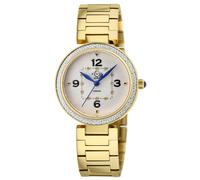 GV2 Women's Piemonte, Swiss Quartz Watch, White Dial, 316L Stainless Steel, & Sapphire Crystal in Gold