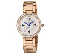 GV2 Women's Piemonte, Swiss Quartz Watch, White Dial, 316L Stainless Steel, & Sapphire Crystal in Rose Gold