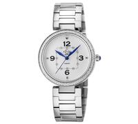 GV2 Women's Piemonte, Swiss Quartz Watch, White Dial, 316L Stainless Steel, & Sapphire Crystal in Silver