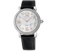 GV2 Women's Ravenna 12610 Black Leather Swiss Quartz Watch
