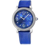 GV2 Women's Ravenna 12613 Blue MOP Dial Blue Leather Swiss Quartz Watch