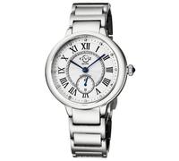 GV2 Women's Rome Brillante Diamond Silver Dial Swiss Quartz Stainless Steel Watch