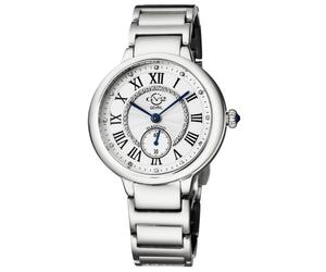 GV2 Women's Rome Brillante Diamond Silver Dial Swiss Quartz Stainless Steel Watch GV2 Silver One Size