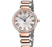 GV2 Women's Rome Brillante Swiss Quartz Diamond 316L Stainless Steel IPRG watch