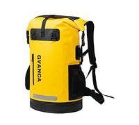 GVANCA Waterproof Dry Bag Backpack for Kayaking, Roll Top Kayak Dry Backpack, Floating Outdoor Dry Sack Boating Sailing Canoeing Rafting Fishing Camping 35L Yellow