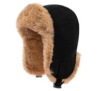 Gvatasz Cold Weather Trapper Hats Winter Trooper with Ear Flaps Aviator Hunting Hat Ushanka Eskimo Ski Hat Snow Windproof Cap, Mg-lfmllzzz22-black, One size