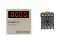 GVBAEPIEO DH48S-1Z Digital LED Programmable Timer Time Relay Switch with Socket Base 12V 24V 220V 380V Delay 0.01S-99H99M(AC380V)