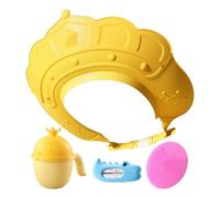 Gvblkq Bathing Hat | Visor Hat with Water Temperature Gauge and Shampoo Cup - Shampoo Cap with Shampoo Brush, Makes the Kids Bath More Fun
