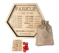 Gvblkq Classic Wooden Dice Tray with 6 Dice - Educational Math Game for Kids and Adults | Felt Lined Tabletop Game for Family Fun Bar Play and Learning Activities