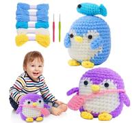 Gvblkq Crochet Kit, Stuffed Animal Crochet Kit, Beginner Crochet Kit for Adults, Crochet Kit for Beginners, Stuffed Animal, Crochet Project for Adults, Beginner Craft Kit, Step-by-