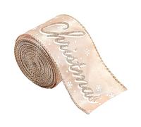 Gvblkq Festive Belt Strap - Champagne Fabric for Holiday Decoration | High Quality Polyester Material with Neat Edge Closure, Elegant Seasonal Trim, Christmas Time