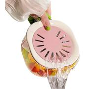 Gvblkq Fruit Washing Bowl with Strainer,2-in-1 Foldable Handle Multifunctional Home Supplies | Colanders Food Strainers,for Utensils Mixing Cooking Strawberry Tomato Picnic Salad Camping Fridge Snack