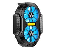 Gvblkq Mobile Phone Radiator, Cell Phone Cooler, ABS Cooling Fan, Fans Design, Fast Heat Dissipation, Compact & Portable, for Live Streaming, Mobile, Outdoor Vlog, 6.2 x 8.63cm [Android] [Android]
