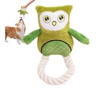 Gvblkq Owl Plush Dog Toy, Soft Squeaky Pet Toys with Durable Chew Rope, Plush Interactive and Brain-Stimulating Toy for Small, Medium, and Large Dogs Breeds, Fun and Engaging Design, 15x20cm