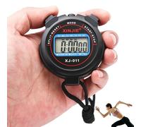 Gvblkq Professional Timer Stopwatch, Lightweight Large Display Digital Stopwatch, Reusable Accurate Athlete Timer Swimming Countdown Timer Stopwatch for Competition, Training, Fitness