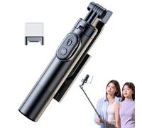 Gvblkq Selfie Stick Tripod with Remote, Phone Stick with Light, Extendable Aluminum Alloy Cell Phone Tripod, 360 Rotating Mount Stand, Selfie Stick for Video Recording, Tripod for Selfie, Cell Phone