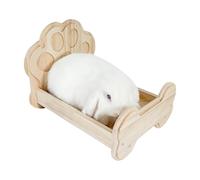 Gvblkq Small Animal Bed, Off The Floor Foldable Bunny Bed, Portable Pet Sleeping Habitat for Ferrets, Hedgehogs, Hamsters, Cute Comfortable Design, 10.43 x 8.07 x 7.68 inches (Medium)