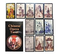 Gvblkq Tarot Deck Set - Mystic Fortune Cards, 78 Sheets for Beginners, Chinese Art Tarot with Illustrated Guide, Divination Card Game, Spiritual Reading for Women, Friends, Kids, Teens, Home Gathering