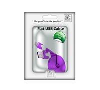 GVC 1 Metre Tangle Free Flat USB to 8 Pin 'Cable', Purple GVC Purple