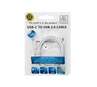 GVC USB to Type C 'Data Cable' for Syncing & Charging in White GVC White