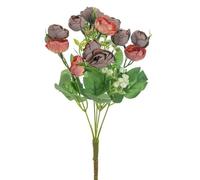 GVEKJ Artificial Flowers Silk Tea Buds Rose Wedding Hall Bridal Bouquets Festival Table Centre Decor Vase Filler Home Yard Peony-Orange-1 pc