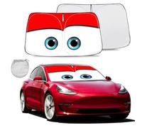 Gven for Tesla Model 3 Sunshade for Tesla Model Y Windshield Sunshade 2016-2024 Car Shade Front Window Shade Double Layer Blocks UV Rays Sun Visor Protector 100% Cover