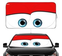 Gven Windshield Sun Shade, 2024 Car Sun Shade for Front Windshield Funny Car Eyes Sunshades Sun Visor Protector Blocks UV Rays Foldable 210T Keep Your Vehicle Cool