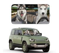 Gven Windshield Sun Shade, Car Sunshade for Front Windshield Funny Sun Visor Protector Blocks UV Rays Foldable 210T Keep Your Vehicle Cool