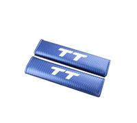 GVFKMNX 2 Pcs Car Seat Belt Pads,For Audi TT Harness Padding Pad Breathable Comfort Seat Belt Shoulder Pad Car Interior Accessories,Blue