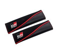 GVFKMNX 2 Pcs Car Seat Belt Pads,For Toy-ota Gazoo Racing GR Sport Yaris Corolla Hilux Supra CHR 86 Harness Padding Pad Breathable Comfort Seat Belt Shoulder Pad Car Interior Accessories