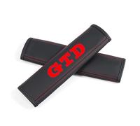 GVFKMNX 2 Pcs Car Seat Belt Pads,For VW GTD 4 5 6 7 8 MK2 MK4 MK5 MK6 MK7 GTI GOLF Harness Padding Pad Breathable Comfort Seat Belt Shoulder Pad Car Interior Accessories,Red