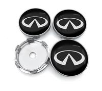 GVFKMNX 4 Pcs Car Hub Centre Caps,for Infiniti Q50 FX35 Q30 G37 Q70 QX70 QX50 QX60 QX80 Waterproof Dustproof Anti Rust Durable ABS Snap On Fit Wheel Center Caps Accessories