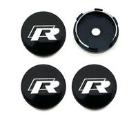 GVFKMNX 4 Pcs Car Hub Centre Caps,for VW R Line Golf 456 7 Touran Polo OD 60MM ID 56MM Waterproof Dustproof Anti Rust Durable ABS Snap On Fit Wheel Center Caps Accessories