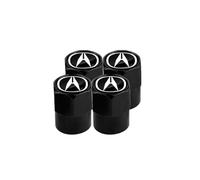 GVFKMNX 4 Pcs Tyre Valve Caps Set,for Acura RL Integra ILX TL TLX MDX RDX CL CSX RSX ZDX TSX NSX GT Leak Proof Dust Seal Corrosion Resistant Leak-Proof Screw-On Easy Grip Car Accessories,Black