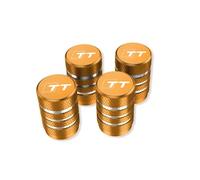 GVFKMNX 4 Pcs Tyre Valve Caps Set,for Audi TT TTS TTRS 8J 8n 8s S Line Leak Proof Dust Seal Corrosion Resistant Leak-Proof Screw-On Easy Grip Car Accessories,Orange