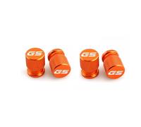 GVFKMNX 4 Pcs Tyre Valve Caps Set,for BMW GS Leak Proof Dust Seal Corrosion Resistant Leak-Proof Screw-On Easy Grip Car Accessories,Orange