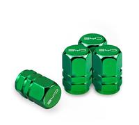 GVFKMNX 4 Pcs Tyre Valve Caps Set,for BYD Atto 3 Yuan Plus Han Tang EV F3 E6 Song Qin Pro G3 I3 Leak Proof Dust Seal Corrosion Resistant Leak-Proof Screw-On Easy Grip Car Accessories,Green