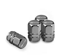GVFKMNX 4 Pcs Tyre Valve Caps Set,for BYD Atto 3 Yuan Plus Han Tang EV F3 E6 Song Qin Pro G3 I3 Leak Proof Dust Seal Corrosion Resistant Leak-Proof Screw-On Easy Grip Car Accessories,Silver