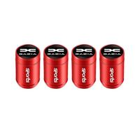 GVFKMNX 4 Pcs Tyre Valve Caps Set,for Dacia Spring Sandero Logan Stepway Jogger Duster Dokker Lodgyv Leak Proof Dust Seal Corrosion Resistant Leak-Proof Screw-On Easy Grip Car Accessories,Red