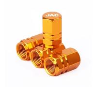 GVFKMNX 4 Pcs Tyre Valve Caps Set,for JAC Refine J3 J4 J7 JS2 JS3 JS4 KR1 S2 S3 S4 S5 S7 Vapour T8 Leak Proof Dust Seal Corrosion Resistant Leak-Proof Screw-On Easy Grip Car Accessories,Orange