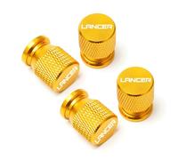GVFKMNX 4 Pcs Tyre Valve Caps Set,for Mitsubishi Lancer Leak Proof Dust Seal Corrosion Resistant Leak-Proof Screw-On Easy Grip Car Accessories,Gold