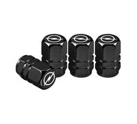 GVFKMNX 4 Pcs Tyre Valve Caps Set,for Opel Corsa D Astra Insignia Mokka Adam Combo Leak Proof Dust Seal Corrosion Resistant Leak-Proof Screw-On Easy Grip Car Accessories,Black
