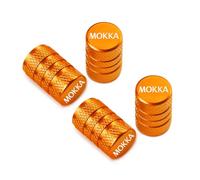 GVFKMNX 4 Pcs Tyre Valve Caps Set,for Opel Mokka Leak Proof Dust Seal Corrosion Resistant Leak-Proof Screw-On Easy Grip Car Accessories,Orange
