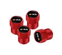 GVFKMNX 4 Pcs Tyre Valve Caps Set,for Renault Clio Megane Captur Kangoo Trafic Duster Sandero Kadjar Leak Proof Dust Seal Corrosion Resistant Leak-Proof Screw-On Easy Grip Car Accessories,Red
