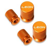 GVFKMNX 4 Pcs Tyre Valve Caps Set,for Seat Leon Leak Proof Dust Seal Corrosion Resistant Leak-Proof Screw-On Easy Grip Car Accessories,Orange