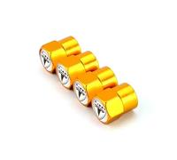 GVFKMNX 4 Pcs Tyre Valve Caps Set,for Tesla Model 3 Model Y L Model S Model X Roadster Cybertruck Leak Proof Dust Seal Corrosion Resistant Leak-Proof Screw-On Easy Grip Car Accessories,Orange